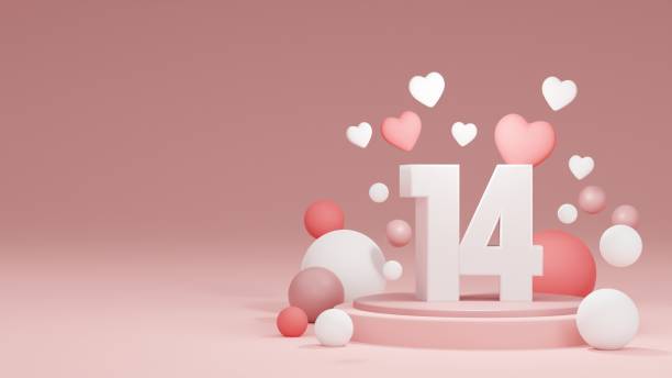 istock Pink podium with background for product presentation, copy space. 3d rendering. Valentine concept. 1457842936