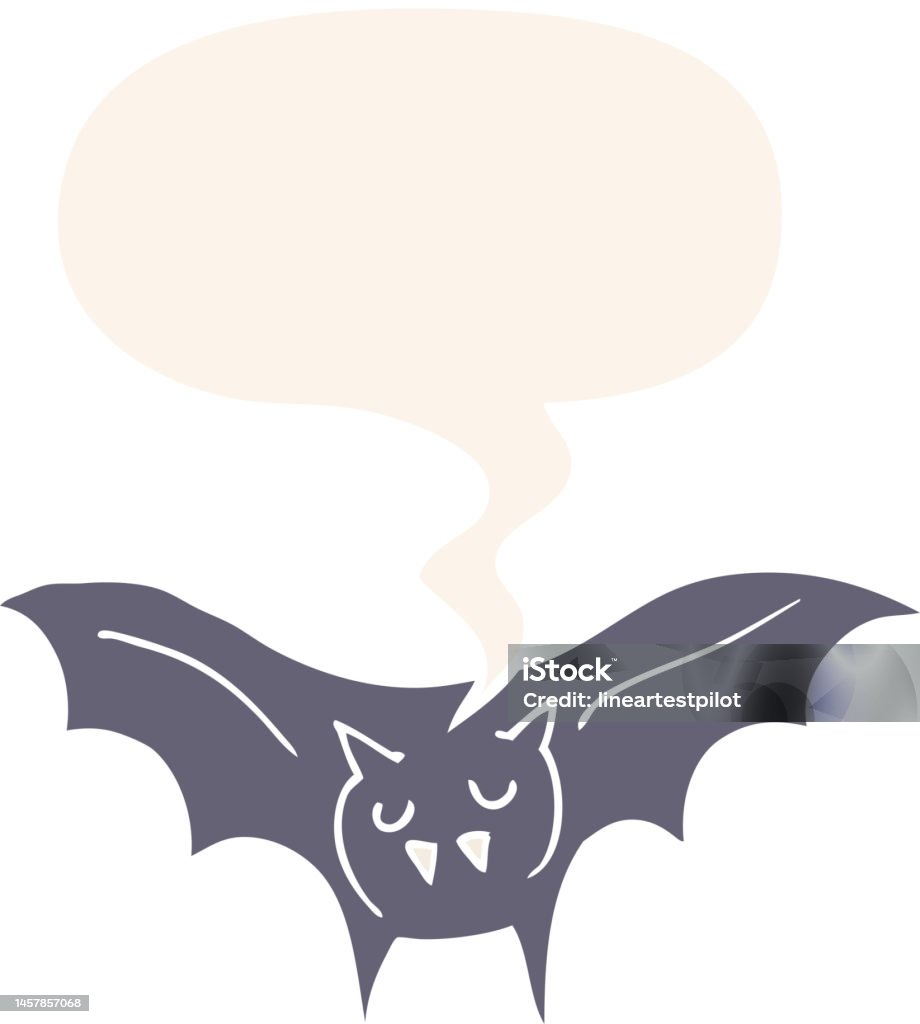 Ilustración de Murciélago Vampiro De Dibujos Animados Con Burbuja De Diálogo En Estilo Retro y más Vectores Libres de Derechos de Animal - iStock Ilustración de Murciélago Vampiro De Dibujos Animados Con Burbuja De Diálogo En Estilo Retro y más Vectores Libres de Derechos de Animal - iStock