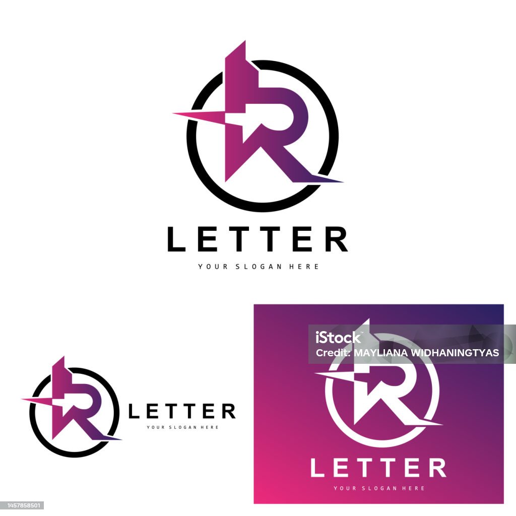 Letter R Sample Logo R Letter Logo Vector Alphabet Symbol Design For Brand Logos With ...