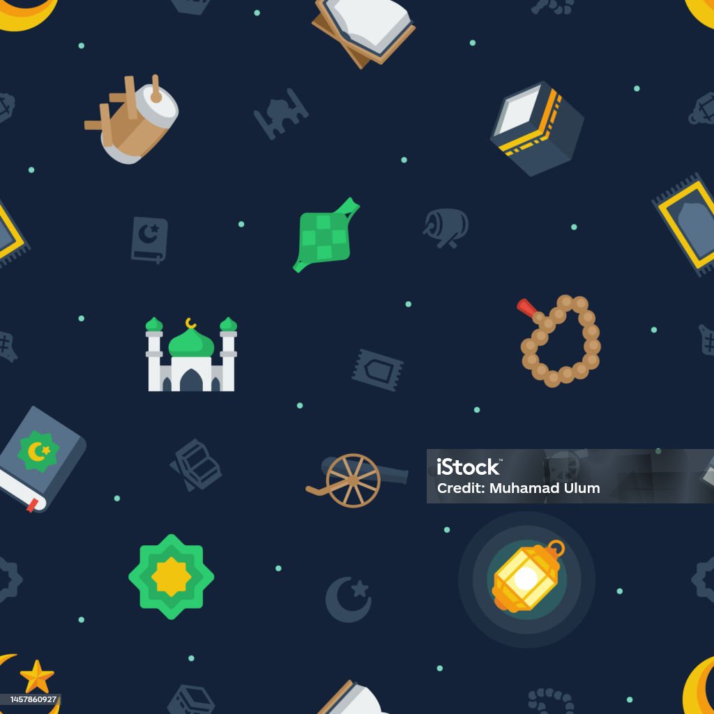 Ramadan Pattern Simple Ramadan Repeatable Pattern Stock Illustration - Download Image Now ...