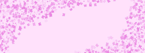 istock Pink background with colorful confetti butterflies. 1457864359