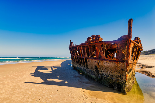 Australia, Fraser Island, old Ship Wrack