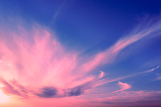 istock Colorful cloudy sky at sunset. Gradient color 1457871089