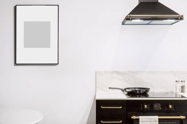 istock stylish kitchen with modern appliances and decor on wall 1457892944