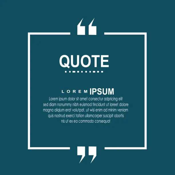 Vector illustration of quote frame vector