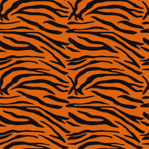Vector illustration of Tiger Pattern Background Design Template