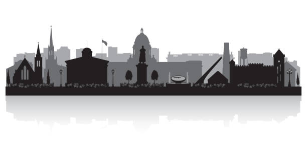 Frankfort Kentucky city skyline silhouette Frankfort Kentucky city skyline vector silhouette illustration frankfort kentucky stock illustrations