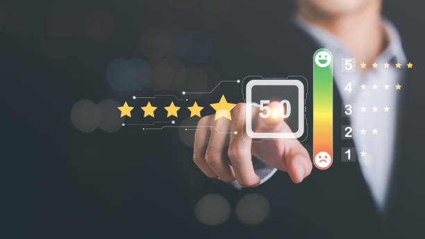istock customer service and satisfaction concept,service satisfaction,very impressive rating,Evaluation and Audit,Consumer and 5 star icon,Represents the highest quality in terms of products and services. 1457904729