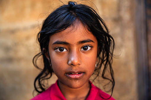 Nepalese young girl posing in Kathmandu
