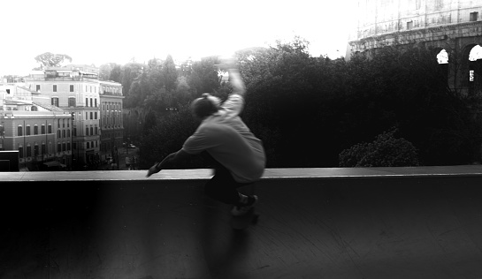 Skating at colosseum Rome