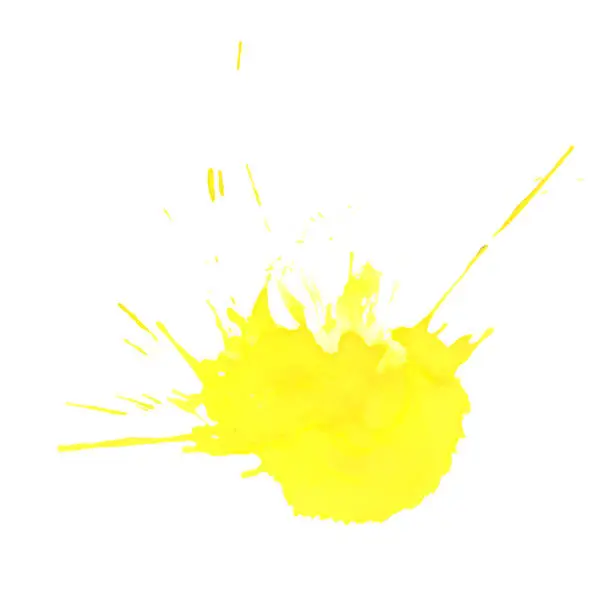 Vector illustration of Abstract watercolor bright yellow stain.