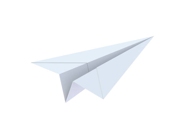 istock Paper plane isolated on white background. Origami airplane. 3d render 1457913215