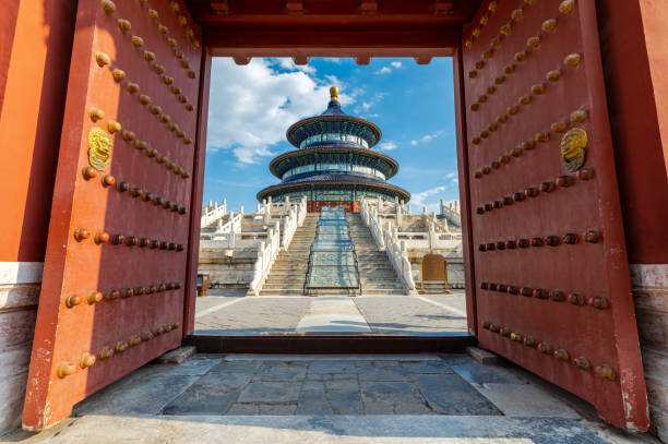 istock View Temple of Heaven from open gate 1457913328