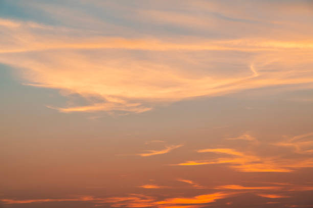 istock Beautiful  bright sunset sky with clouds. Sunset sky background. 1457918071