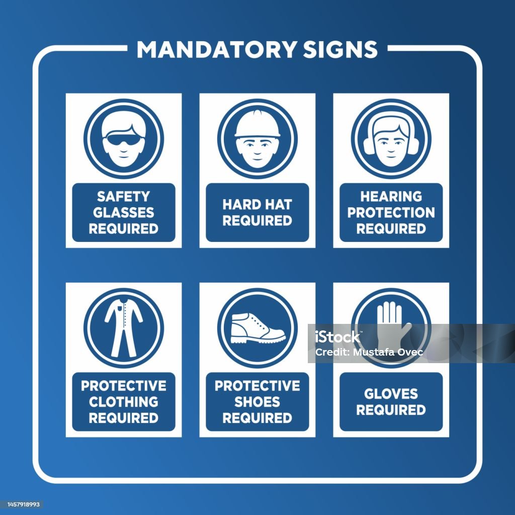 Mandatory Warning Signs Used In Industrial Applications Worker Safety Mandatory Warning Signs Used In Industrial Applications Worker Safety