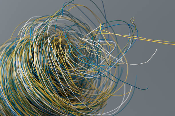 istock Flowing Fusion 3D Lines Abstract Colorful Concept 1457922087