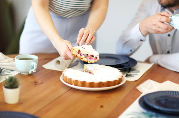 istock Couple having breakfast together in morning 1457930502