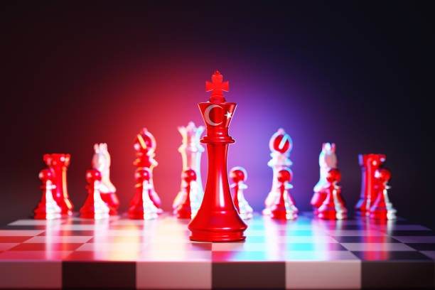 istock Turkish Flag chess king on a chessboard 1457932042