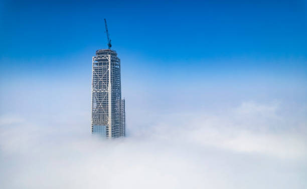 istock Tall buildings in the clouds 1457932191