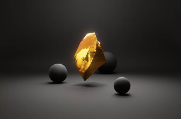 istock Levitating piece of gold material 1457932354