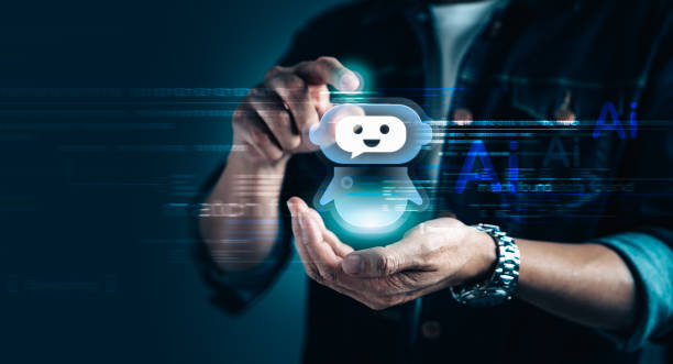 istock Businessman hand holding chatbot Ai for automatic access online information network 1457936675
