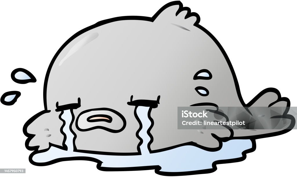 Cartoon Crying Fish Stock Illustration - Download Image Now - Animal ...