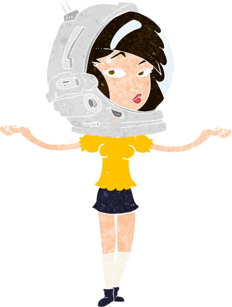 istock cartoon woman wearing space helmet 1457951206