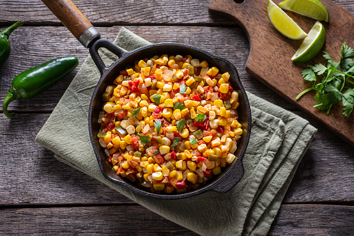 Homemade Corn Salsa with Lime and Jalapeno Pepper