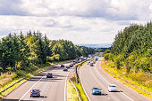Daytime traffic on the M8 Motorway between Glasgow and Edinburgh
