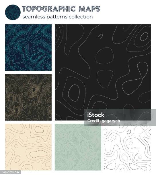 Isoline Pattern Topographic Maps Awesome Isoline Patterns Seamless Design Elegant ...