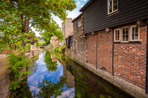 Canterbury River Stour, district of Kent England. Unesco world heritage site in UK United Kingdom Great Britain