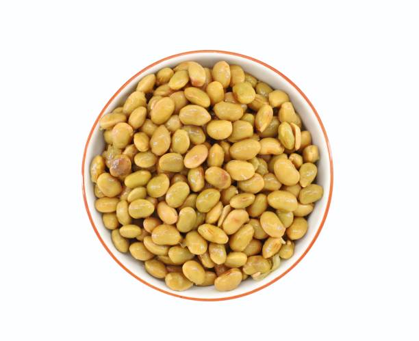 istock Steamed soy beans, or Edamame, in a bowl 1457967645