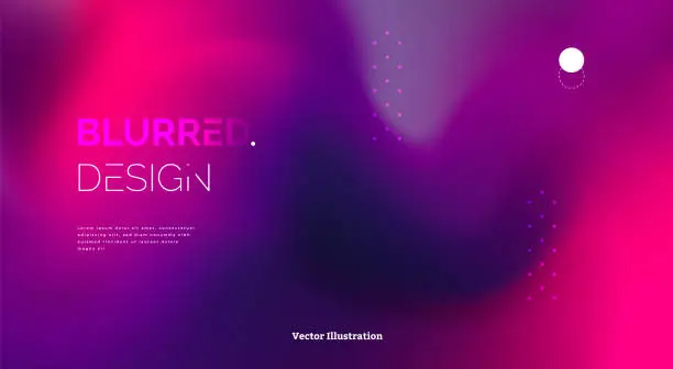 Vector illustration of Abstract multi colored gradient fluid background design