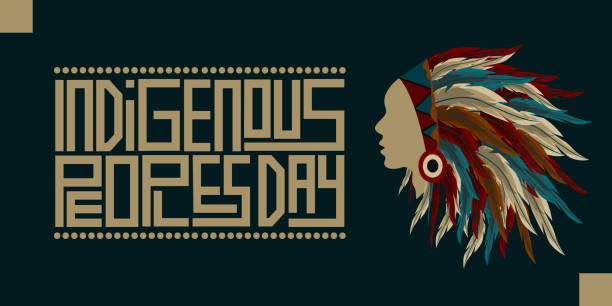 Indigenous Peoples Day Greetings Card indigenous peoples day greeting social media design indigenous-peoples-day stock illustrations
