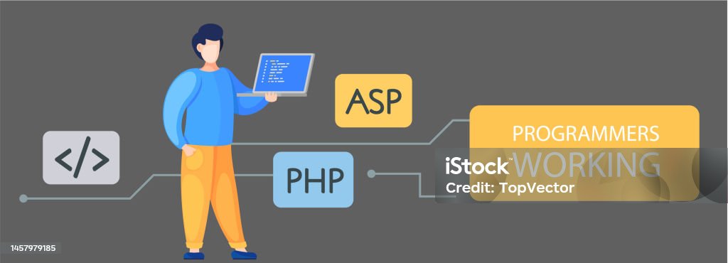 Programmer Engineering And Coding Programmer Working On Web Development ...