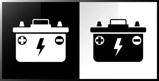 Vector illustration of Car battery icon.