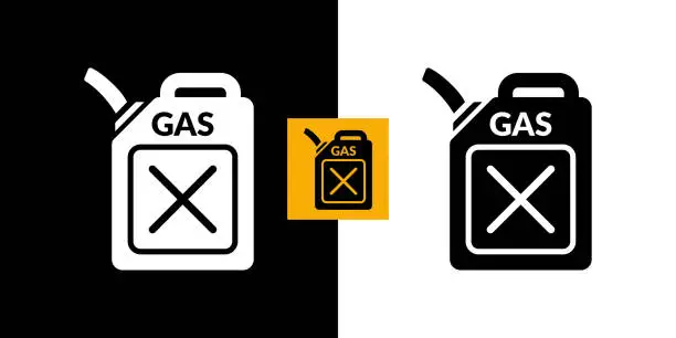 Vector illustration of Gasoline canister icon.