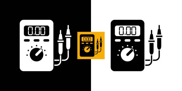 Vector illustration of Voltmeter icon.