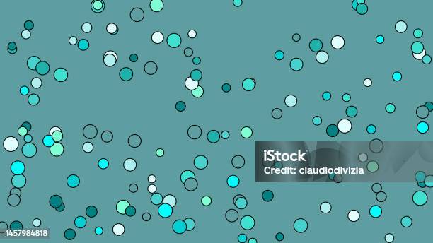 Cyan Sticker Background Cyan Shapes Over Cadet Blue Cyan Background Stock Illustration ...