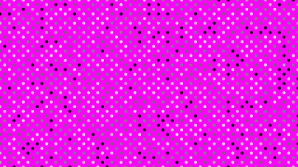 Vector illustration of grey polka dots over magenta background