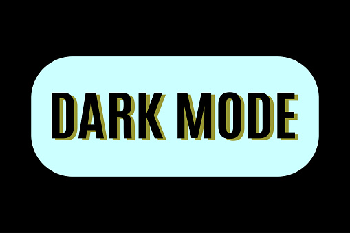 Dark Mode Text On White Rounded Rectangular Shape In Black Background ...