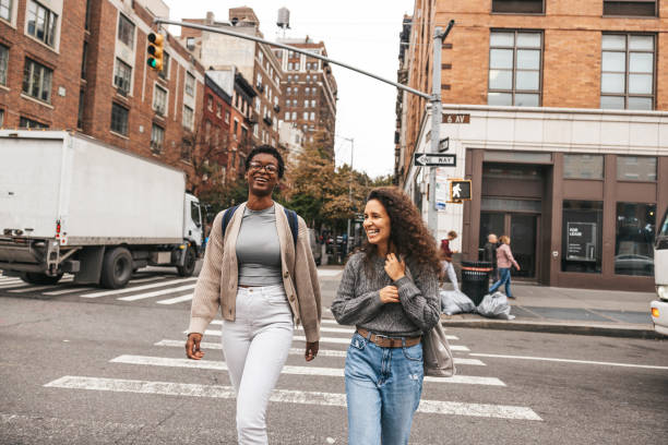 istock Friends walking in the West Village, NY 1457986552