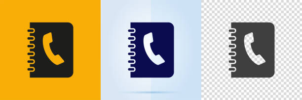 Phone numbers calendar icon set. Vector illustration in HD very easy to make edits. address book stock illustrations