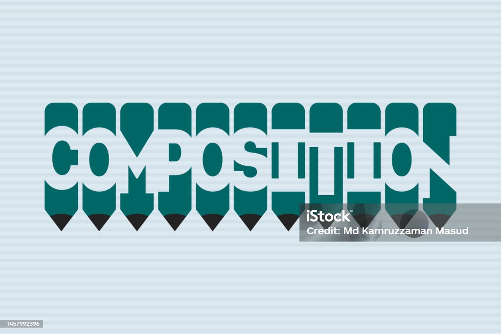 Composition Symbol Writing Composition Text With Pen Symbol Creative Ideas Design Vector ...