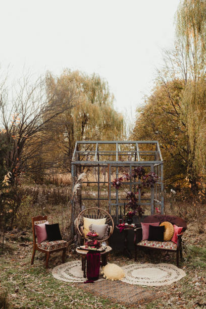 istock Outdoor wedding reception in Autumn 1457996611