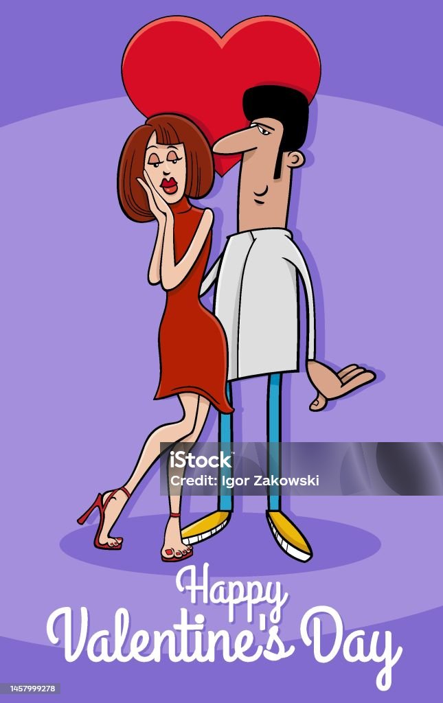 Ilustración de Tarjeta De Felicitación De San Valentín Con Pareja De Dibujos Animados Enamorada y más Vectores Libres de Derechos de Adulto - iStock Ilustración de Tarjeta De Felicitación De San Valentín Con Pareja De Dibujos Animados Enamorada y más Vectores Libres de Derechos de Adulto - iStock