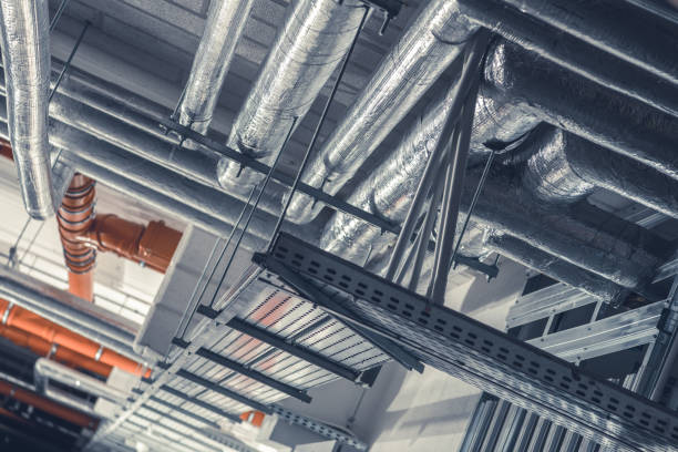 istock HVAC System Piping in Commercial Building 1458002594