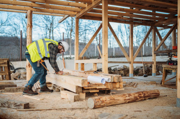 istock Working on the building process of a wooden home. 1458002677