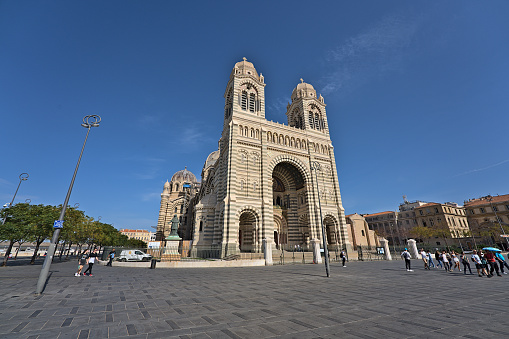 The Cathedral of Marseilles on a sunny day in October