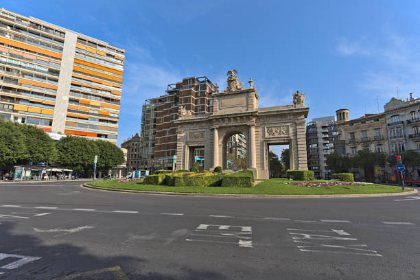 istock Porta de la Mar and roundabout in Valencia 1458010513